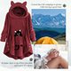 thumbnail image 5 of Sherpa Hood Wearable Blanket Plush Fleece Manta Sudadera (Vino Rojo Xl) Tmvgtek Mujer, 5 of 8