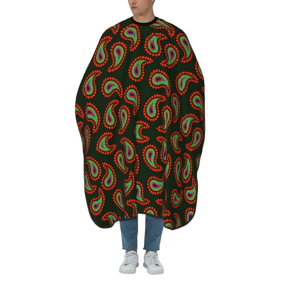 ZICANCN Hair Cutting Cape for Adults, Paisley Swirls Filigree Design Cape Salon Barber Cape for Hair Stylist Shampoo Capes Waterproof 55x66 IN