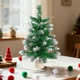 thumbnail image 6 of Christmas Decorations, Potted Flocked Christmas Tree Frosted Tabletop Artificial Christmas Tree Small Christmas Tree White for Holiday Decoration White, 6 of 6