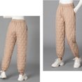 thumbnail image 5 of Hfyihgf Women's Lightweight Puffy Pants Puffer Quilted Ski Insulation Pants for Winter Snow(Khaki,M), 5 of 5