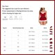 thumbnail image 3 of Disfraces de Navidad de Papá Noel para mujer, disfraces de Cosplay de terciopelo, adorno de plumas de felpa, vestido con cuello en V y bragas con cinturón, ropa de dormir para discoteca, 3 of 5