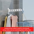 thumbnail image 4 of Laundry Drying Rack Wall Mounted Clothes Drying Rack Clothes Hanger White, 4 of 8