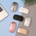 thumbnail image 3 of 2.4G Wireless Ergonomic Slim Mouse Less Noise 4 Buttons 3 Adjustable movement speed Levels Rechargeable Mouse for Laptop Computer, Silver, 3 of 5