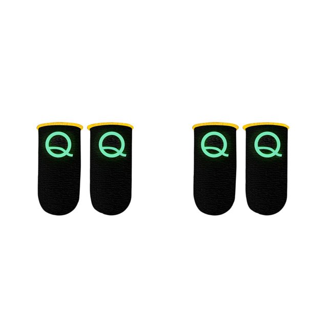 Seitruly 2 uds. Funda para el dedo para juegos, puntas de los dedos luminosas transpirables para PUBG, juegos móviles, pantalla táctil, funda para No.01 2piezas