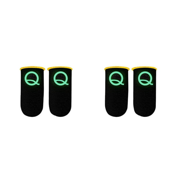 Seitruly 2 uds. Funda para el dedo para juegos, puntas de los dedos luminosas transpirables para PUBG, juegos móviles, pantalla táctil, funda para No.01 2piezas
