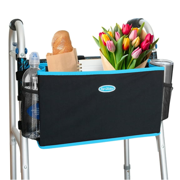 Top Glides Fabric Walker Basket (Light Blue)