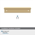 thumbnail image 4 of Amerock Edge Pulls 3-3/4 inch (96mm) Center-to-Center Champagne Bronze Cabinet Edge Pull, 10 Pack, 4 of 5