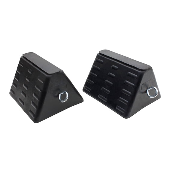 Wheel Chock w/ Eye Bolt 7.87"W x 5.7"H x 9.45"L (2 Pack)