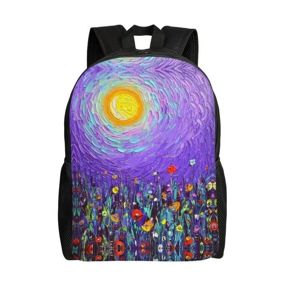 Van Gogh School Bag Cartoon Backpack Fashion Boys Bag Student Schoolbag Travel Backpack-HXN192
