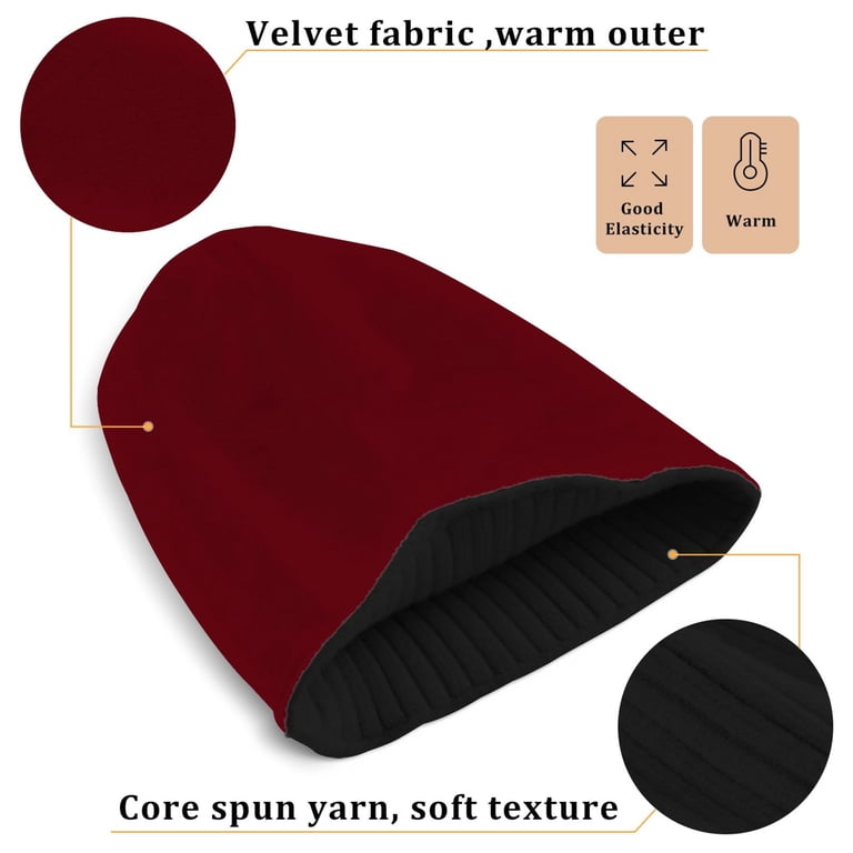 Women\'s French Style Double Layer Winter Autumn Warm,Soft Beanie Hat Cap DarkRed Women Felt French Beret Hat Knitted Beanie Hat Vintage  main image 2