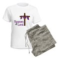 thumbnail image 5 of CafePress - Season Of Lent Women's Light Pajamas - Women's Short Sleeve Print T-Shirt and Pants Light Cotton Pajama Set, 5 of 7