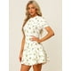 thumbnail image 2 of Vestido Por Encima De La Rodilla De Verano Con Gradas Y Elegante Floral Para Mujer Blanco L, 2 of 5
