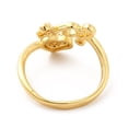 thumbnail image 3 of 5pcs Clear Cubic Zirconia Heart & Word Love Open Cuff Ring Brass Jewelry for Valentine's Day golden Size 7 3/4(17.9mm), 3 of 3