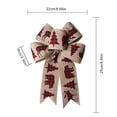 thumbnail image 2 of Burlap Bows Decorative Christmas Bows Knot Ornament Bows Large Linen Wreath Bow for Christmas Tree Decorations, 2 of 7
