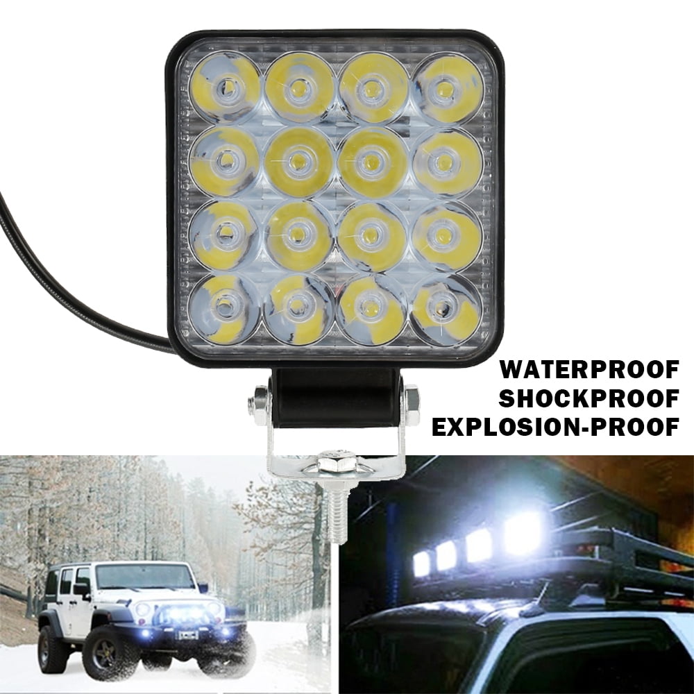 2x 72W Car 12V 24V LED Work Spot Lights Spotlight Lamp Van ATV Offroad SUV Truck