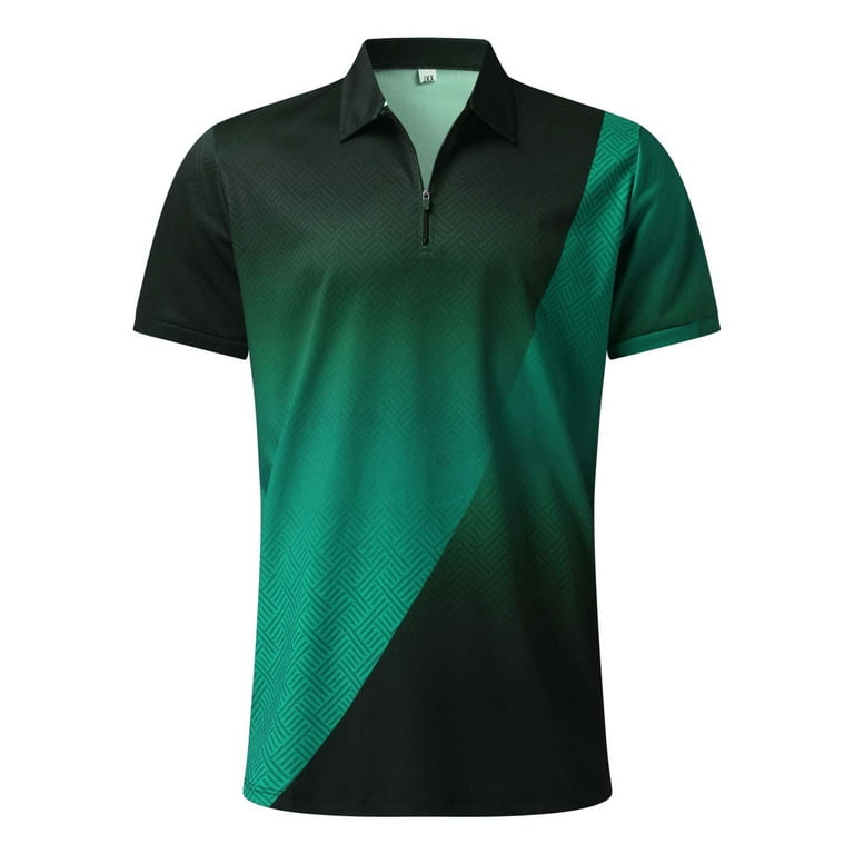 TOWED22 Men's Polo Shirts Short Sleeve,Mens Polo Shirt Short Sleeve  Moisture Wicking Golf Shirts Outdoor Polo Mint Green,XXL 