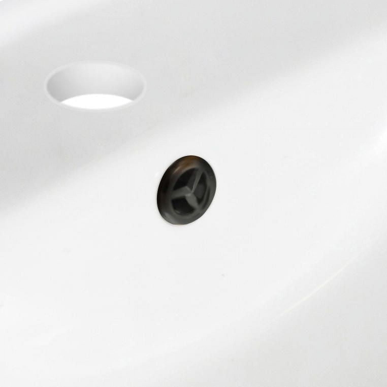 18.25-in. W Rectangle Bathroom Undermount Sink Set In Biscuit - Oil Rubbed Bronze Hardware AI-20444