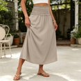 thumbnail image 6 of Maxi Skirt for Women Floral Elastic Flowy Long Skirts Beach Cover Up Vacation Skirt, 6 of 8
