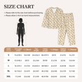 thumbnail image 4 of Salouo Autumn Gnomes Holding Mushroom Pattern Women's Pajamas Set Long Sleeve Button Down Sleepwear Soft Pj Lounge Sets for women 2 Piece Pjs Set with Long Pants-Small, 4 of 7
