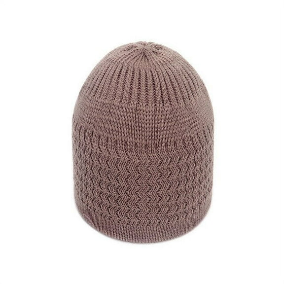 CoCopeaunt Autumn And Winter Hats, Pullover Knit Hats, Mens And Womens Wavy Jacquard Neutral Bowler Warm Knit Baotou Hats
