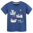 thumbnail image 1 of T-Shirts Garçons Imprimé Bateau Manches Courtes Décontracté Été T-Shirts Graphiques pour Garçons 5-6 Ans, 1 of 6