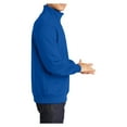 thumbnail image 3 of Mens 1/4 Zip Cotton/Poly Fleece Sweatshirt True Royal 4X-Large, 3 of 8