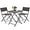 Taupe, variant on 3 Pieces Outdoor Patio Bistro Set, All Weather Brown PE Rattan Patio Furniture Sets with Folding Patio Square Table and Chairs for Garden,Backyard,Balcony,Porch (Black)