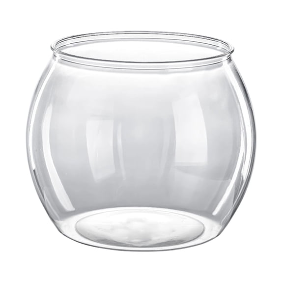 Clear Bowl, Fish Bowl Globe Flower Vase Centerpiece, Round Vase for Wedding Event Home Decor, 6.5 x 5.3 Inch Decorative Bowl for Flowers and Candles (1 Pack)