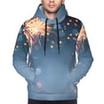 thumbnail image 2 of Bingfone Gold And Blue Fireworks Men's Drawstring Hoodie Long Sleeve Pocket Sweatshirts-3X-Large, 2 of 6