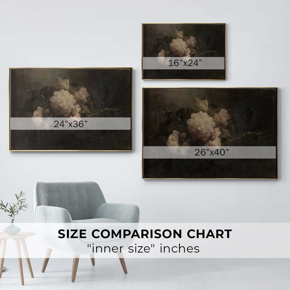 Vintage Botanical Print-XXXIX By Wexford Home Framed in Gold Wood Gallery Wrapped Canvas 17 in. x 25 in.