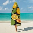 thumbnail image 5 of Wearable Blanket for Adults Citrus Fruit Pattern Hooded Blanket Throw Blanket Soft Hooded Cloak Shawl Wrap, 5 of 6