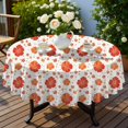 thumbnail image 4 of Pioneer Flower Floral Print Pattern Round Tablecloth 70"x70", Wrinkle Resistant Wipeable Table Cover for Kitchen Dining Room Picnic Patio and Party, 4 of 6