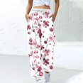 thumbnail image 2 of Birdeem Women Loose Casual Printed Pocket Drawstring Pants, 2 of 5