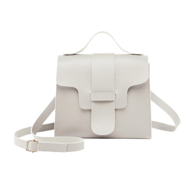 Sywqhk Bolso Bandolera De Color Sólido Para Mujer A La Moda, Bolso De Mano De Pu, Bolsos De Hombro (Gris) Sywqhk Para estrenar