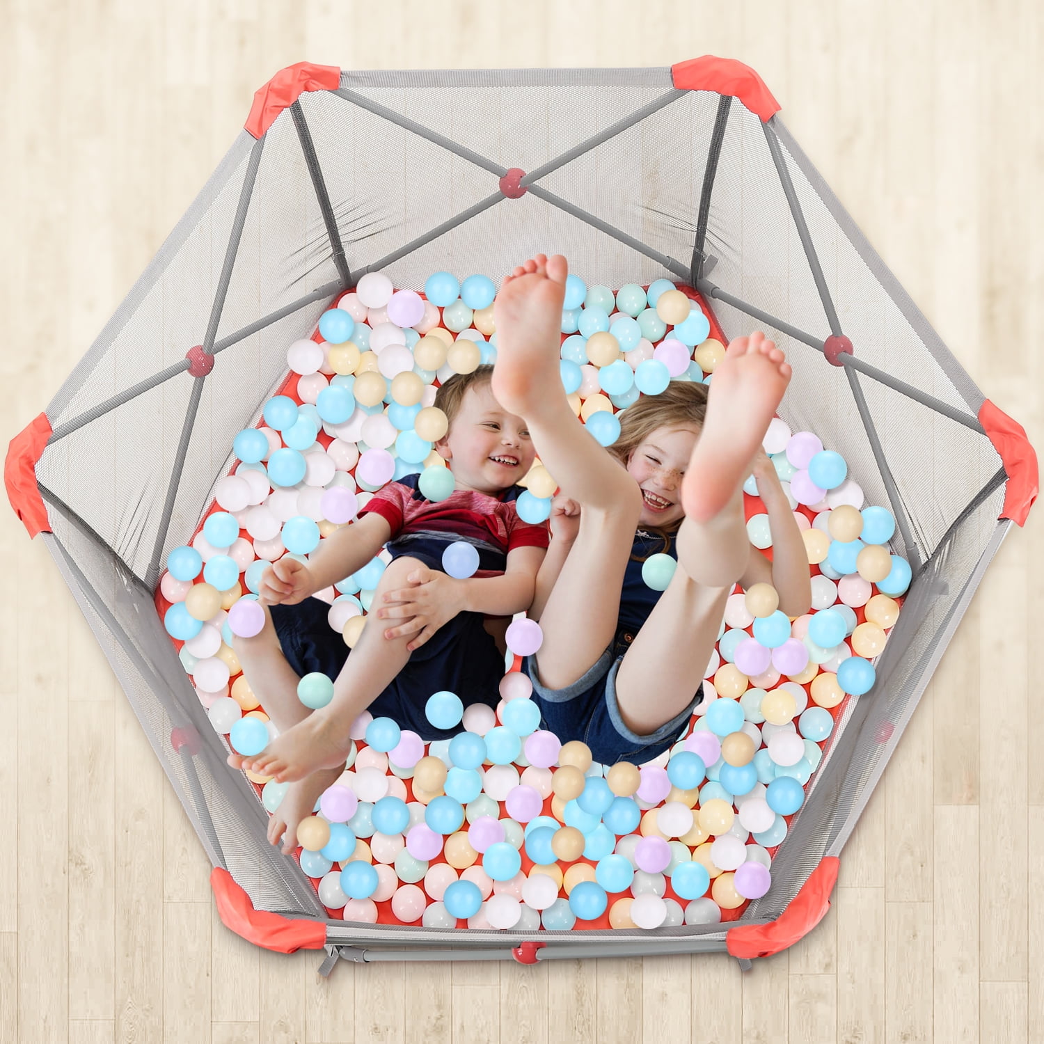 Odoland portable playard playpen hotsell for infants and babies