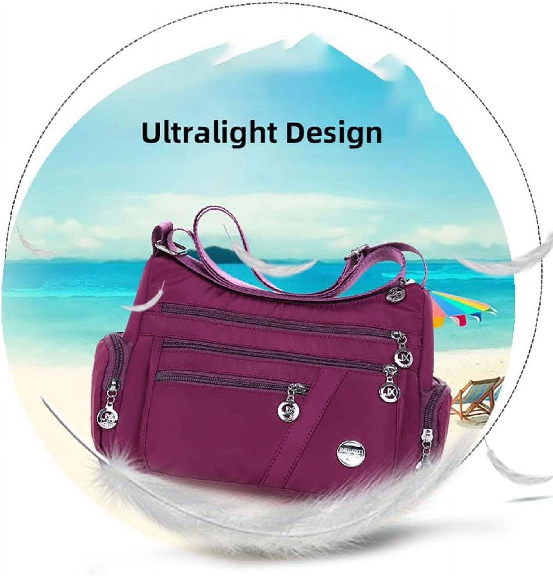 Crossbody Bag for Women Nylon Shoulder Purse Roomy Multiple Pockets Bag Large Capacity Messenger Satchel