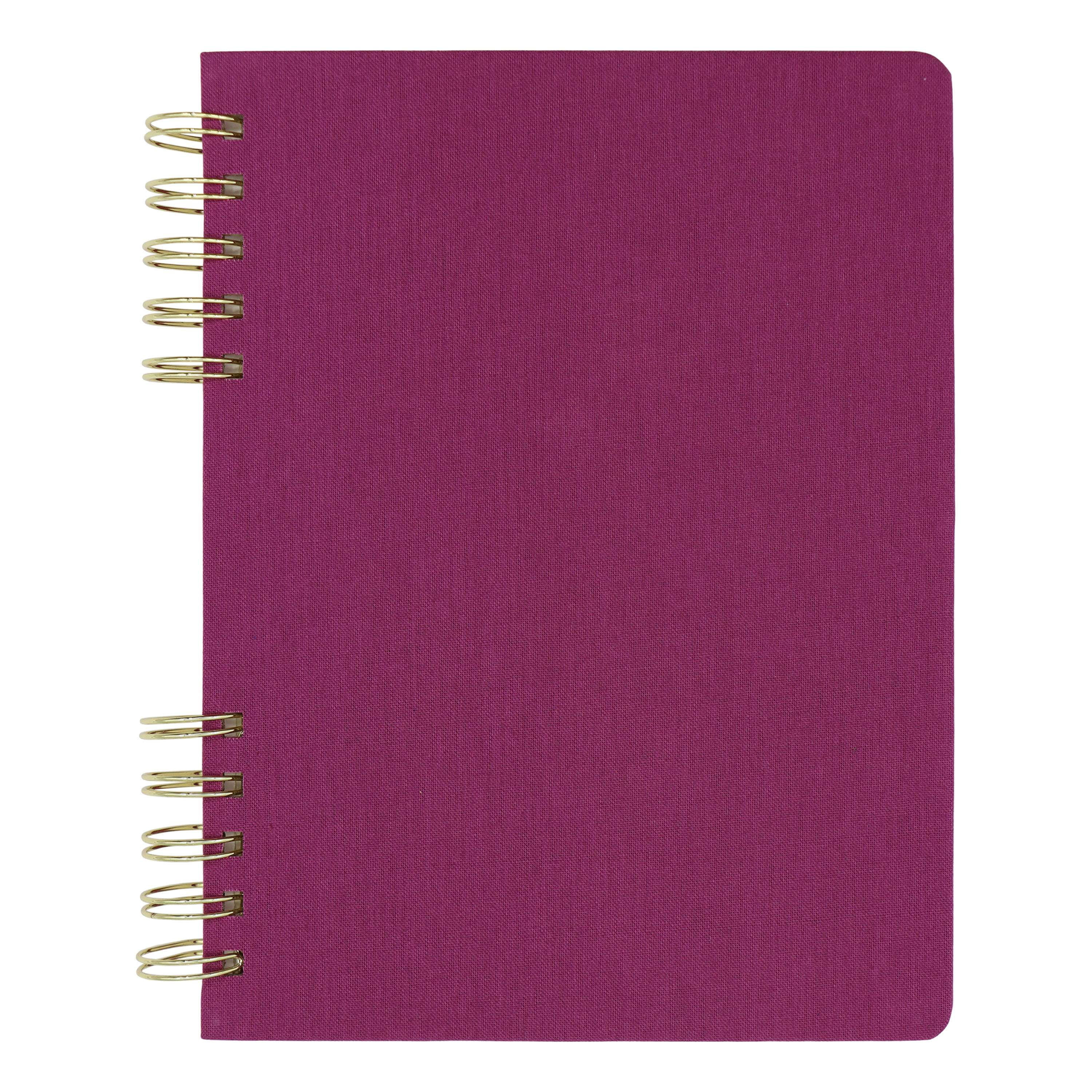 Pen+Gear Brand Purple Linen Spiral Journal,96 Ruled Sheets