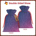 thumbnail image 2 of Fuzoiu Violet Glitter Print Christmas Gift Bag,Burlap Gift Bag with Drawstring Closure & Hang Tag,Perfect for Holidays, Birthdays, and Special Occasions-Small, 2 of 7
