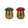 thumbnail image 4 of Decorative Small Mushroom Scented Candles for Men or Women - Stylish Votive Candle with Lid for Outdoor and Indoor - Whimsical Decor for Living Room, Bedroom, or Bathroom - Set of 2, 5", Gold & Red, 4 of 11