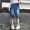 Blue, variant on Girls Casual Denim Skirt Midi A Line Knee Length Jean Skirt with Pockets High Elastic Waist Washed Skirt Classic Streetwear (Blue,7-8 Years)