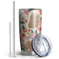 thumbnail image 2 of 20 Oz Pomeranian Dogs and Flowers Coffee Tumbler Double Wall Insulated Stainless Steel Water Bottle | Metal Reusable Thermoses Flask with Cup Cap | Leak & Sweat Proof with Anti-Dust Lid, 2 of 7
