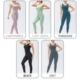 thumbnail image 3 of Mono de yoga para mujer con bolsillos Leggings sin mangas con espalda abierta Body de entrenamiento Abanopi Mono, 3 of 7