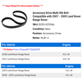 thumbnail image 2 of Accessory Drive Multi Rib Belt - Compatible with 2007 - 2009 Land Rover Range Rover 2008, 2 of 2