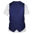 thumbnail image 3 of Alvivi Mens Fake Two-Piece 3D Print T-Shirt  Short Sleeve Tuxedo Shirt S-6XL Blue 4XL, 3 of 4