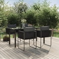 thumbnail image 1 of vidaXL 5 Piece Garden Dining Set Black, 1 of 5