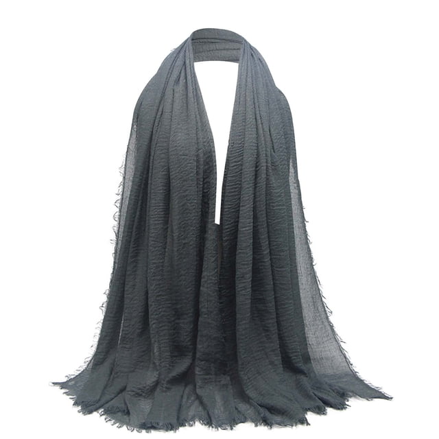 Product Category Scarf Product Title Ladies' Solid Color Pleated Linen Scarf Versatile Sunscreen Air Conditioning Shawl