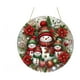 thumbnail image 2 of Fiudx Liquidación de ofertas flash Manualidades circulares Regalos conmemorativos navideños Muñeco de nieve navideño colgante, 2 of 3