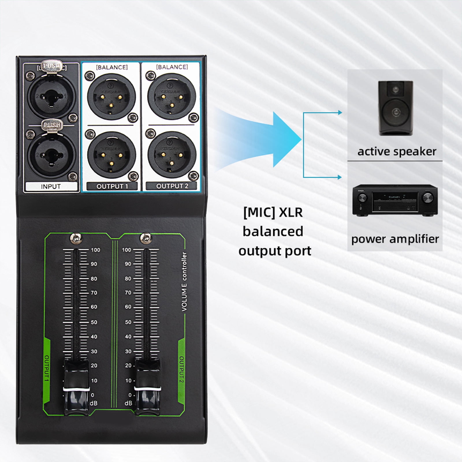 TDZTMNDNB Professional Passive Sound Controller for Studio and Live Sound Equipment Low Noise