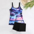 thumbnail image 3 of Hvot&aat Womens Flowy Tankini Swimsuits Double Up Spaghetti Straps Bathing Suits Tops with Boyshorts Loose Fit Swimwear, 3 of 5