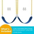 thumbnail image 6 of WYDK Swings for Outdoor Swing Set - Pack of 2 Swing Seat Replacement Kits with Heavy Duty Chains - Backyard Swingset Playground Accessories for Kids (Blue), 6 of 10